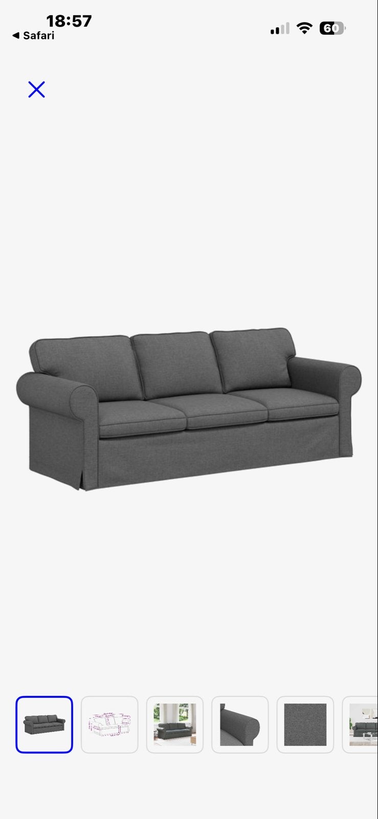 IKEA Ektorp 3-zitsbank met extra hoes, Huis en Inrichting, Banken | Bankstellen, Ophalen, Driepersoons, 75 tot 100 cm, Zo goed als nieuw