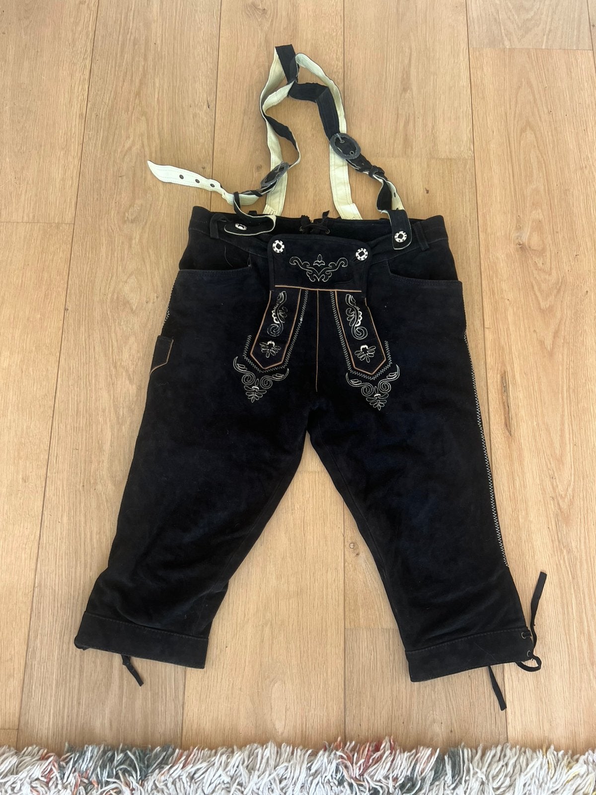 Lederhose heren maat 50 met bretels, Ophalen of Verzenden, Zo goed als nieuw, Maat 48/50 (M)