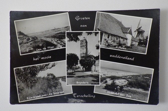 1964 Terschelling Bosplaat molen Midsland aan Zee Brandaris, Ophalen, 1960 tot 1980, Gelopen, Waddeneilanden