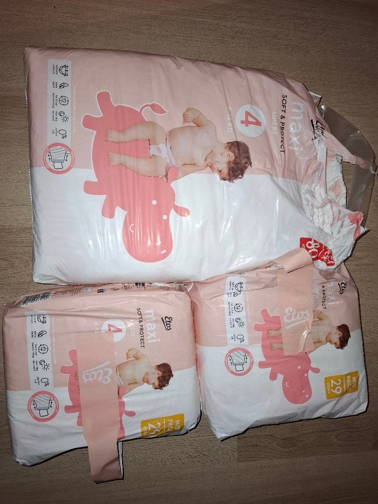 Etos luiers maat 4 114luiers, Ophalen of Verzenden, Nieuw