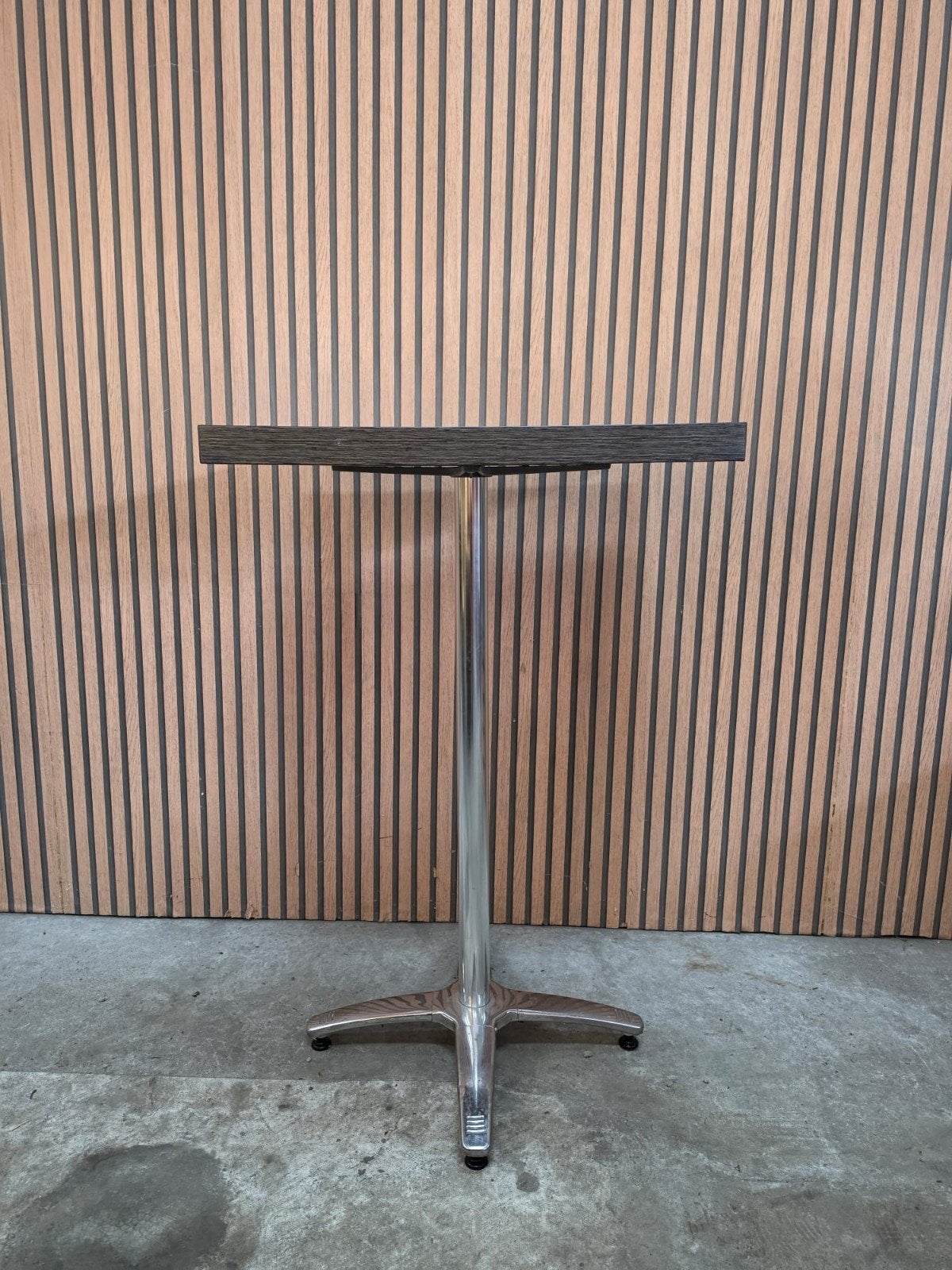 4 x bartafels hout aluminium staantafels sta tafels bar hout, Ophalen of Verzenden, Zo goed als nieuw