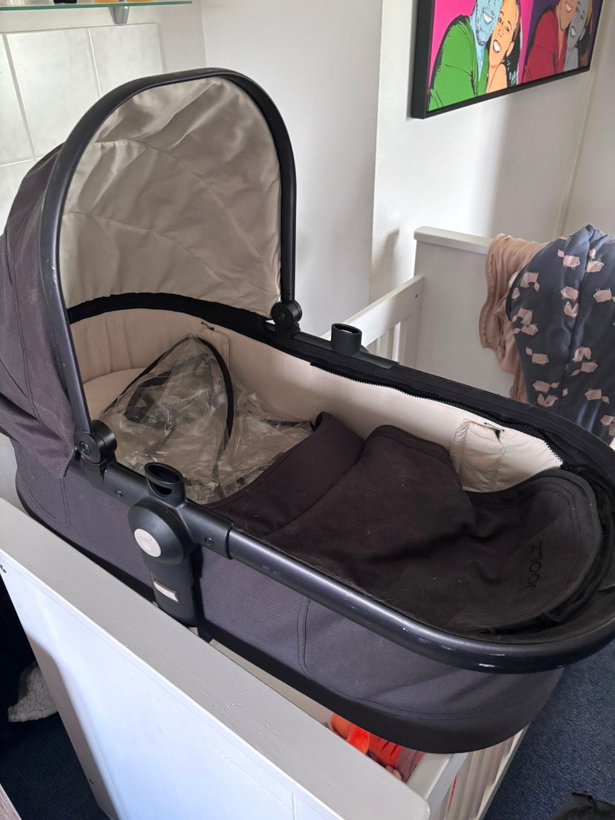 joolz kinderwagen grijs compleet, Ophalen, Gebruikt, Overige merken, Met reiswieg