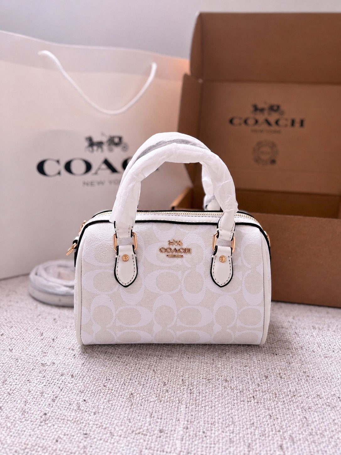 Coach bag, Ophalen of Verzenden, Nieuw, Wit, Handtas