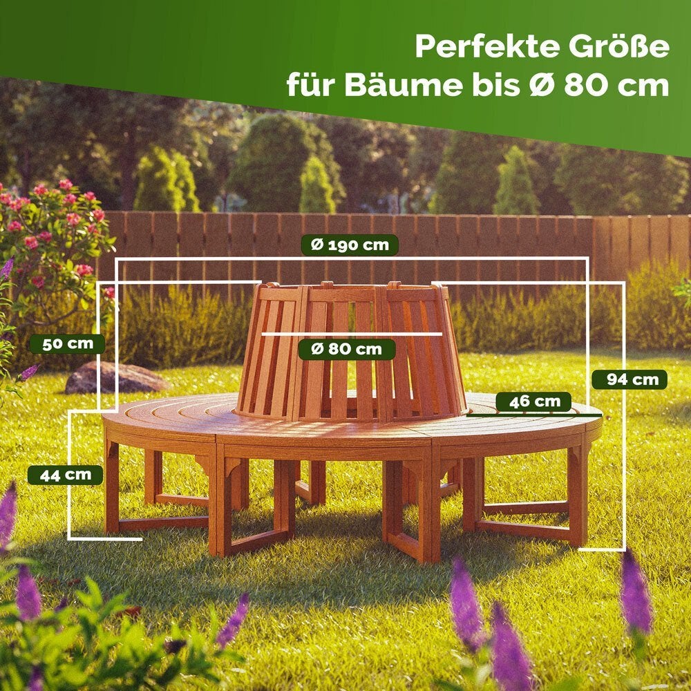 Boombank parkbank rond hout ø190 GRATIS BEZORGD!, Verzenden, Nieuw, Nvt, Nvt