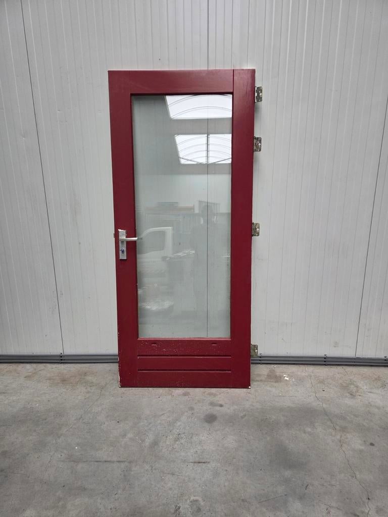 Achterdeur buitendeur tuindeur hardhouten merbau, Ophalen, Glas, Buitendeur, 200 tot 215 cm