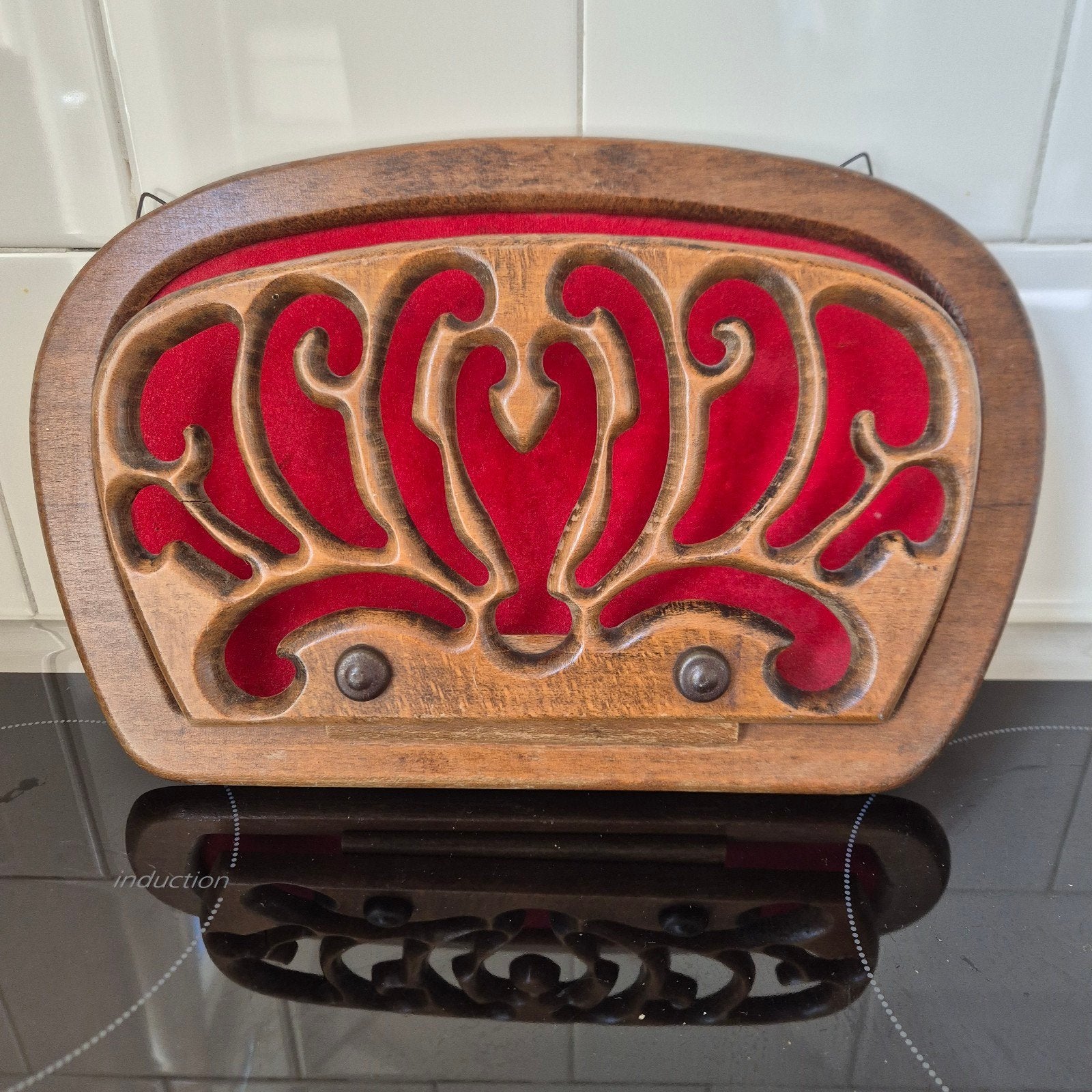 Art Nouveau brievenhanger / brievenhouder, hout, Ophalen of Verzenden