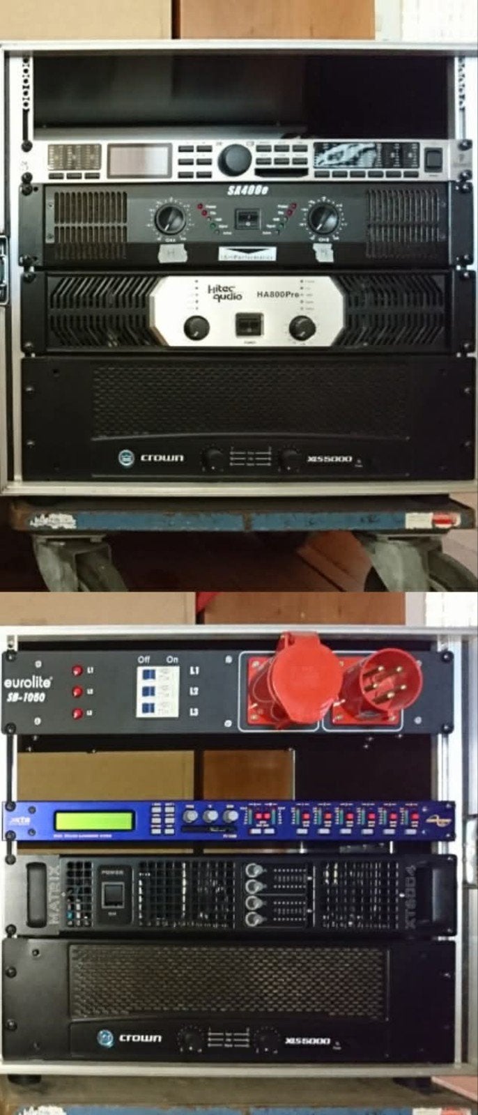 Hitec HA400 en HA800 Pro Eindversterkers (Musikproduktive), Ophalen, Zo goed als nieuw, 120 watt of meer, Overige merken