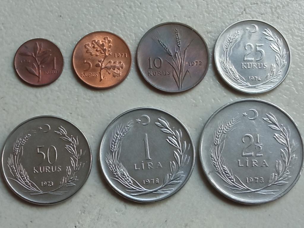 Turkije setje oudere munten., Postzegels en Munten, Ophalen of Verzenden, Overige landen, Setje