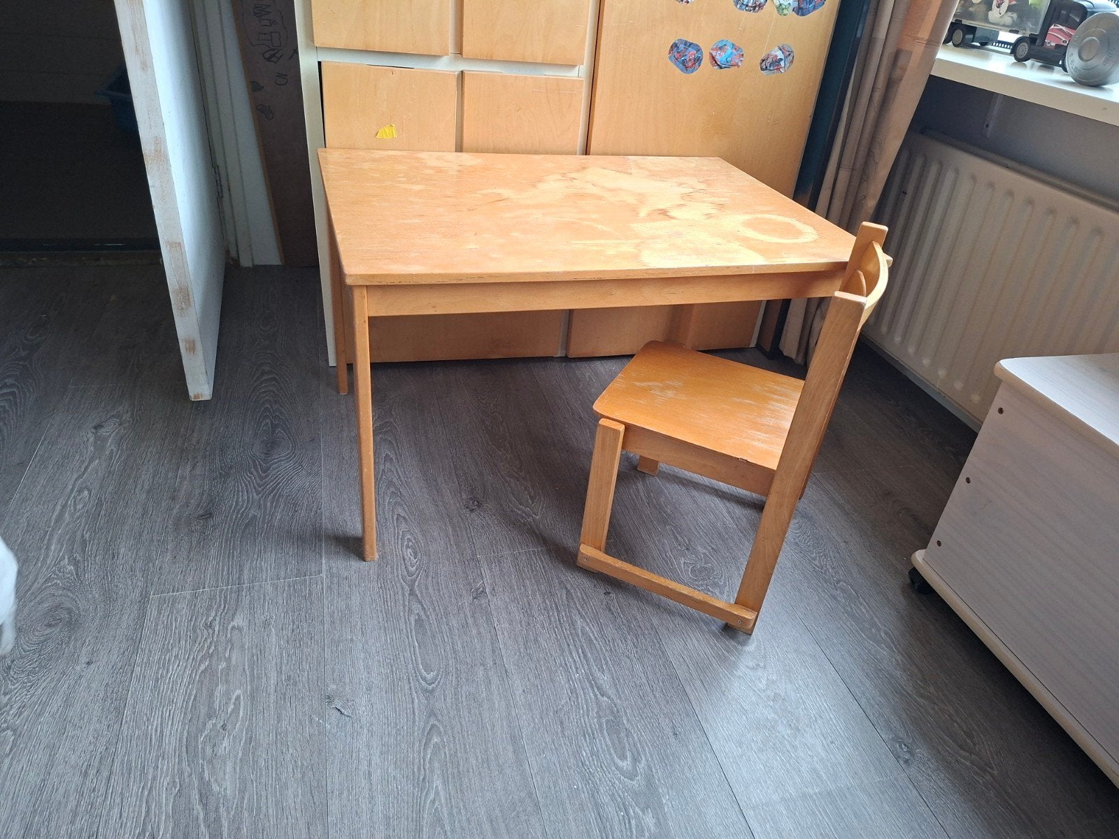 Kindertafeltje met stoeltje, Ophalen, Gebruikt, Tafel(s) en Stoel(en)