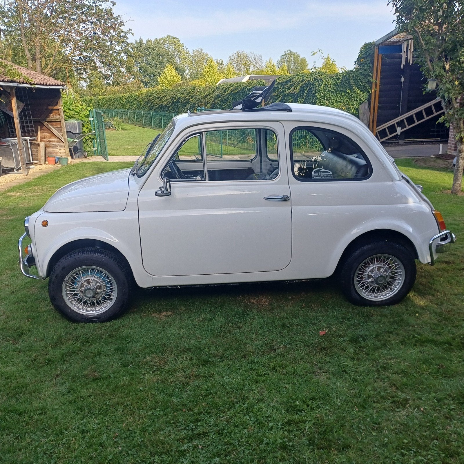 fiat 500R classic, Auto's, Oldtimers, Achterwielaandrijving, Zwart, Wit, Handgeschakeld