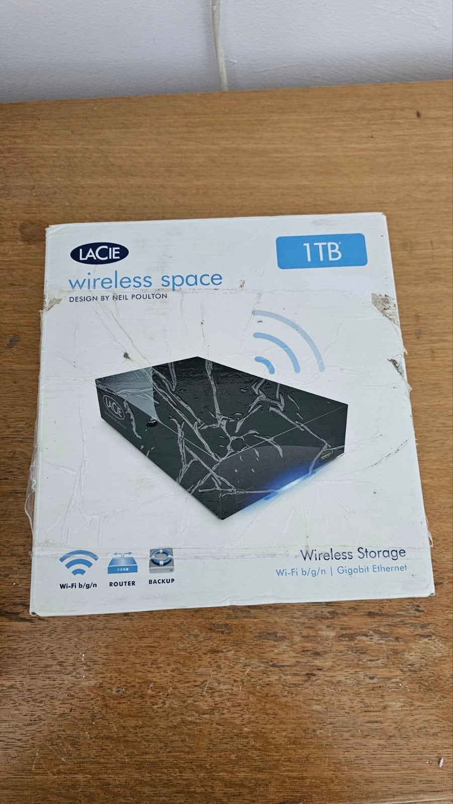 LaCie Wireless Space 1 TB - Draadloze Opslag, Gebruikt, LaCie, Server, HDD