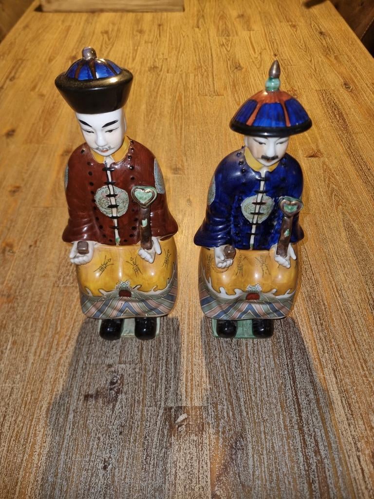 Antiek Stel Chinees Porselein - Fu & Lu - Fujian Club, Ophalen