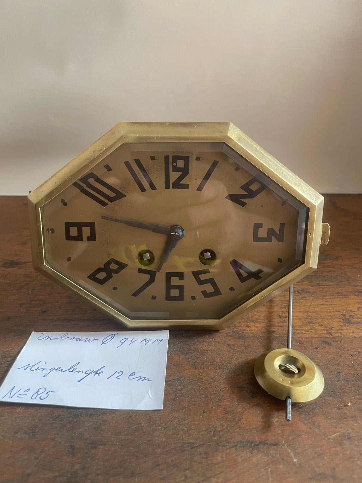 Los Frans pendule uurwerk 85 “Art Deco”, Ophalen of Verzenden