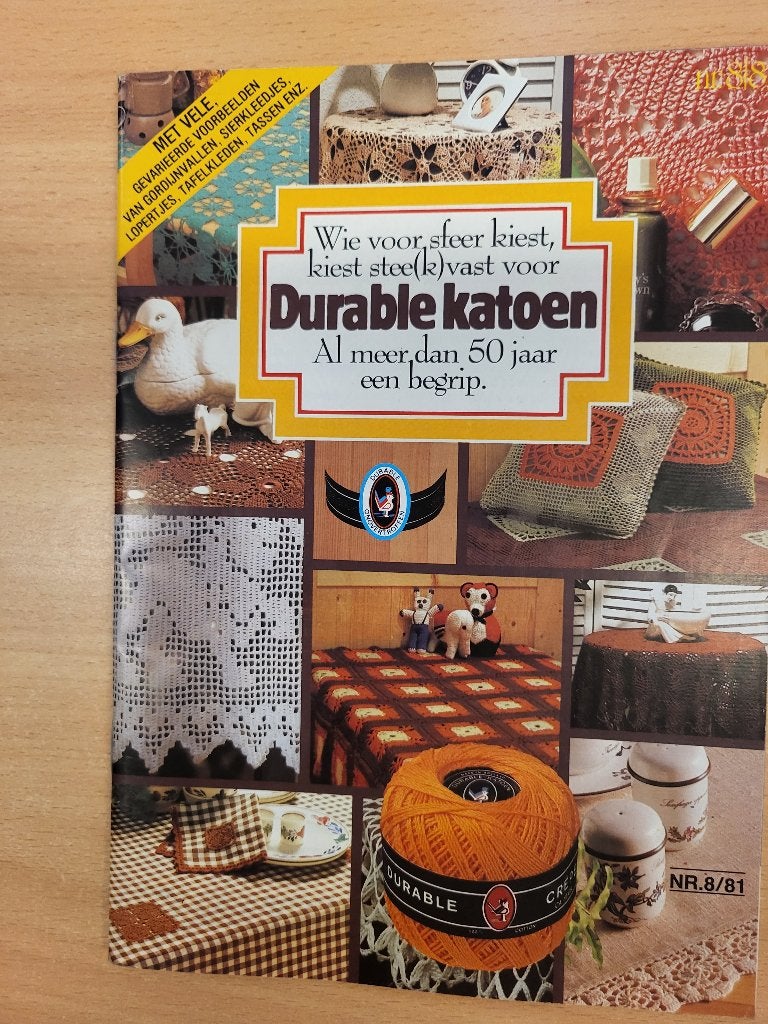 Durable katoen.         Nr 8/81.      Wie voor sfeer kist,, Ophalen of Verzenden, Gelezen, Breien en Haken