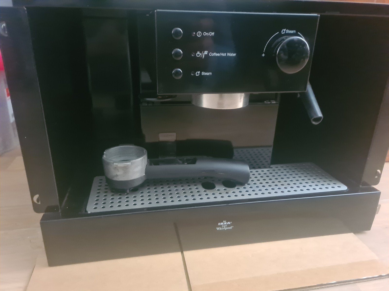Whirlpool inbouw koffiemachine expresso steamer etc, Witgoed en Apparatuur, Koffiezetapparaten, Ophalen, Espresso apparaat, Gemalen koffie