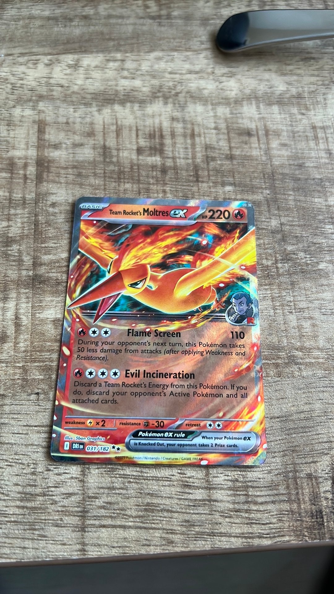 Team rockets Moltres EX, Ophalen of Verzenden, Zo goed als nieuw