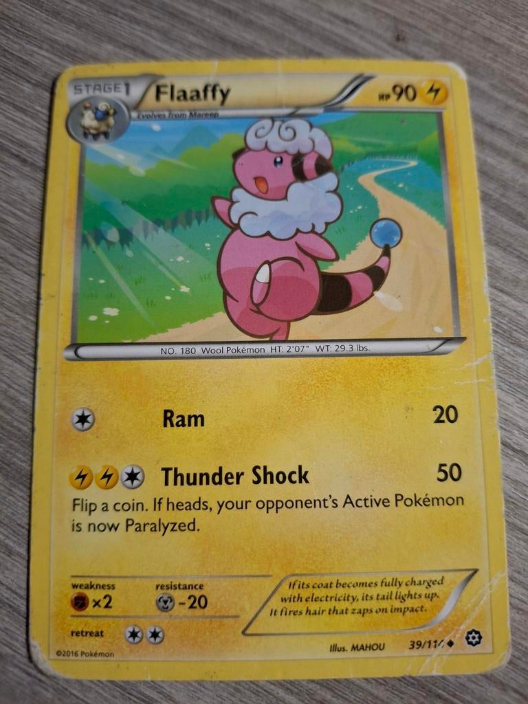 Pokémon Kaart Flaaffy (39/114) - Gebruikt, Ophalen of Verzenden, Gebruikt, Losse kaart