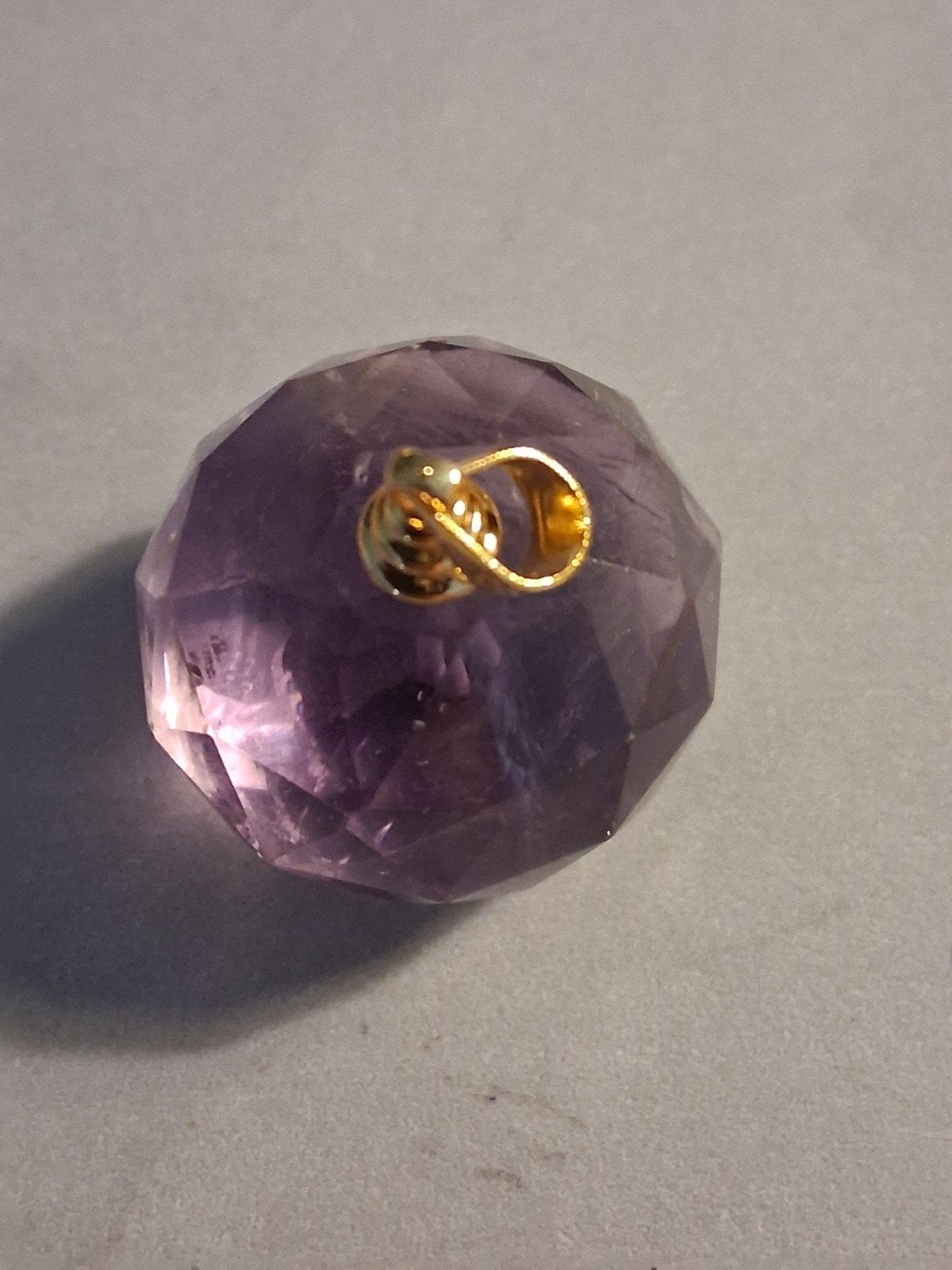 Amethyst hanger (gefacetteert) --  afmeting 21 mm, Verzenden, Nieuw, Paars, Steen of Mineraal