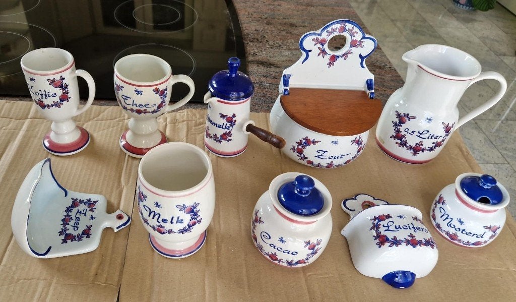 10 stuks vintage Zenith Gouda, Antiek en Kunst, Antiek | Keramiek en Aardewerk, Ophalen of Verzenden