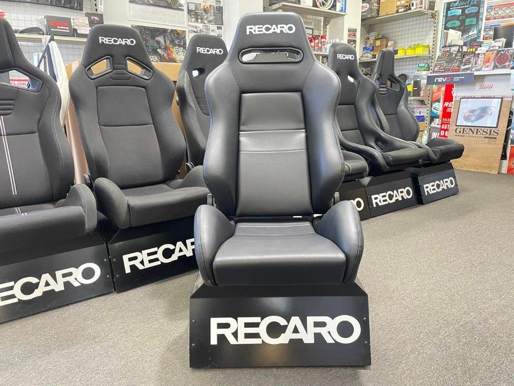 Recaro SR5 Speed vinyl zwart sportstoel kuipstoel, Ophalen of Verzenden