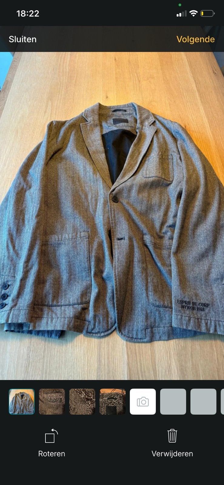 Grijs colbert jasje blazer Esprit xxl, Ophalen of Verzenden, Gedragen, Overige maten, Grijs