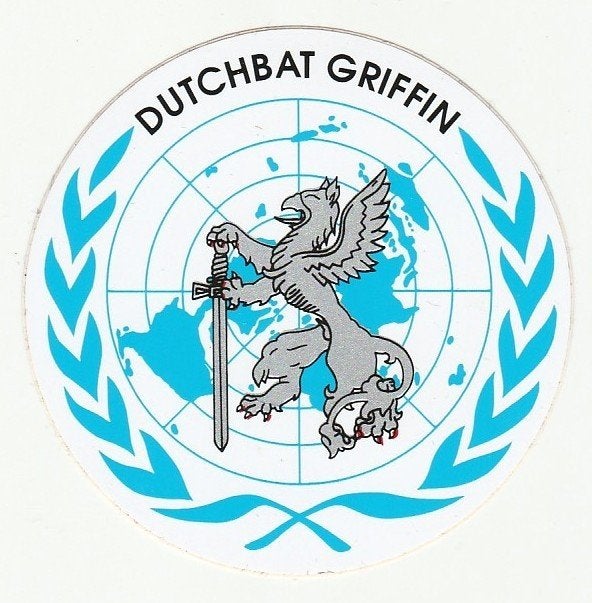sticker Dutchbat Griffin, Verzenden, Landmacht, Nederland, Embleem of Badge
