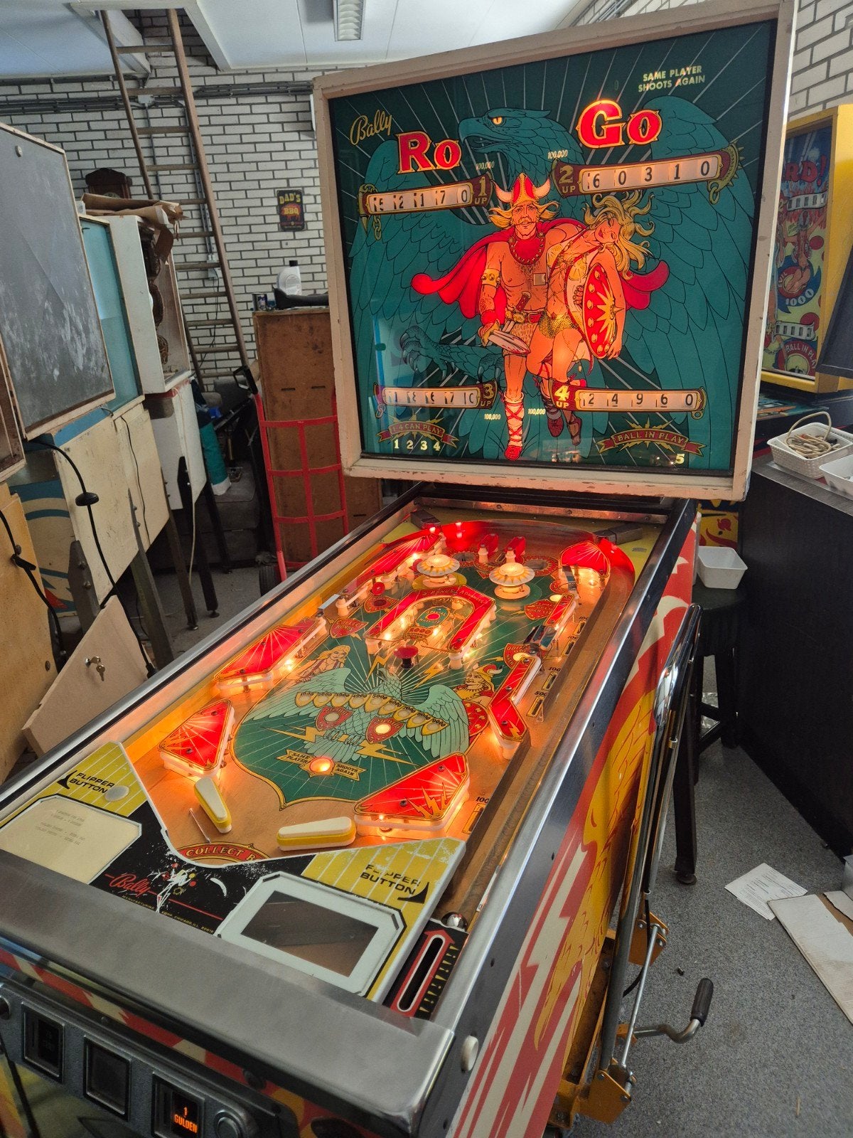 perfect werkende Bally Rogo (1974), Verzamelen, Gebruikt, Mechanisch, Bally, Ophalen of Verzenden