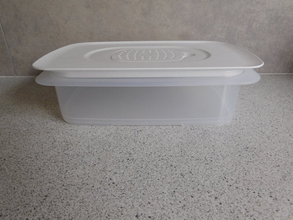 Tupperware Combismart Hoog 2 delig Wit, Wit, Overige typen, Ophalen of Verzenden, Met deksel