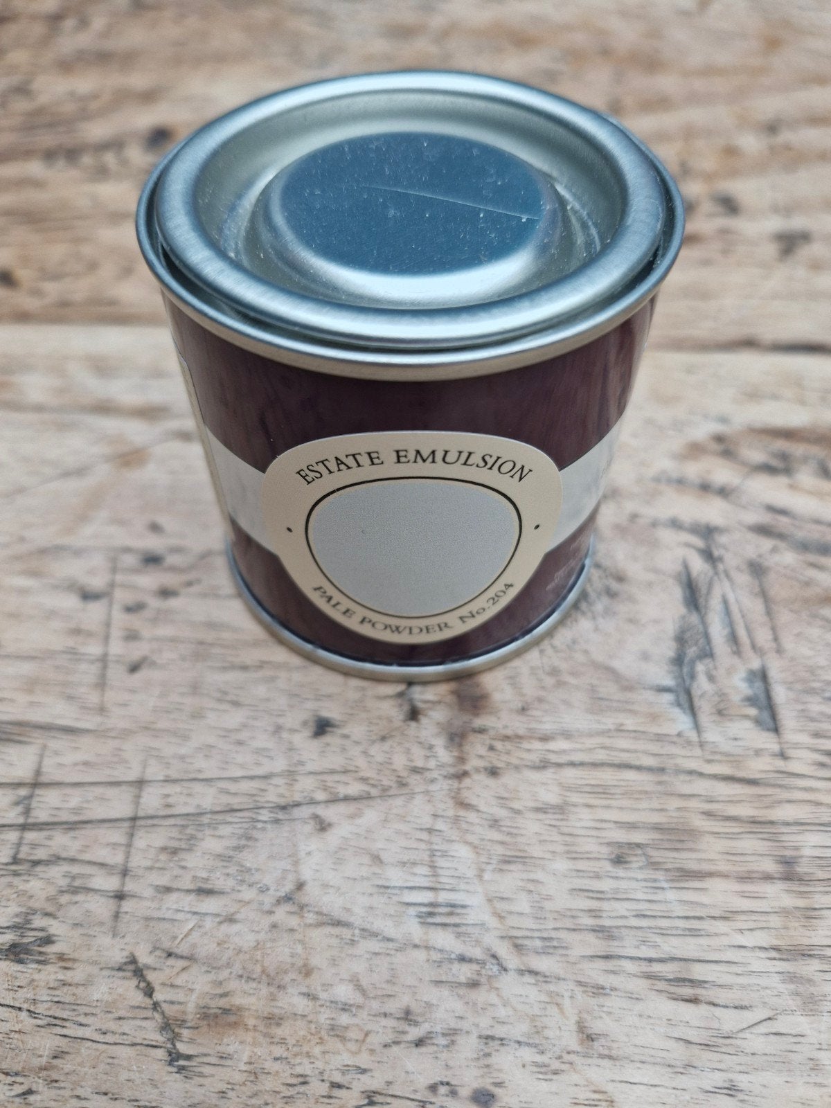 Proefpotje Pale Powder (204) Farrow&Ball, Blauw, Ophalen of Verzenden, Minder dan 5 liter, Verf