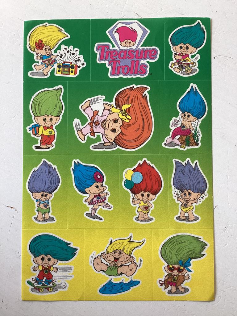 Stickervelletje Treasure Trolls (trollen), Verzenden, Zo goed als nieuw, Strip of Tekenfilm