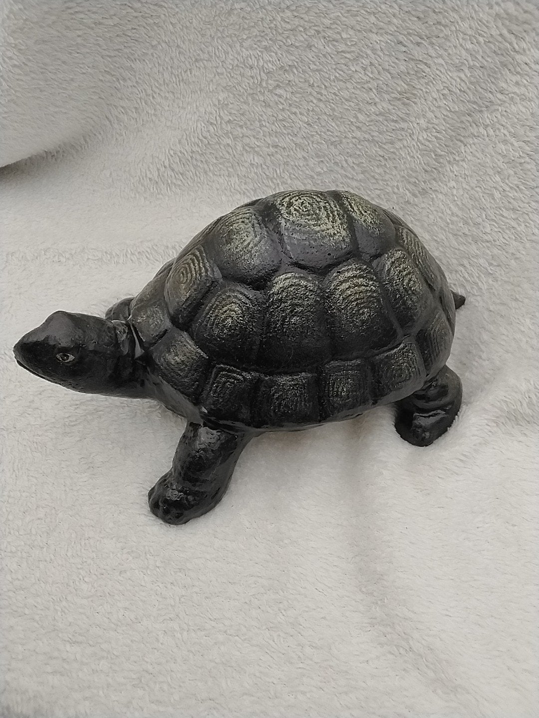 Decoratieve schildpad - Zwart met gouden accenten, Overige materialen, Overige stijlen, Ophalen of Verzenden, Gebruikt