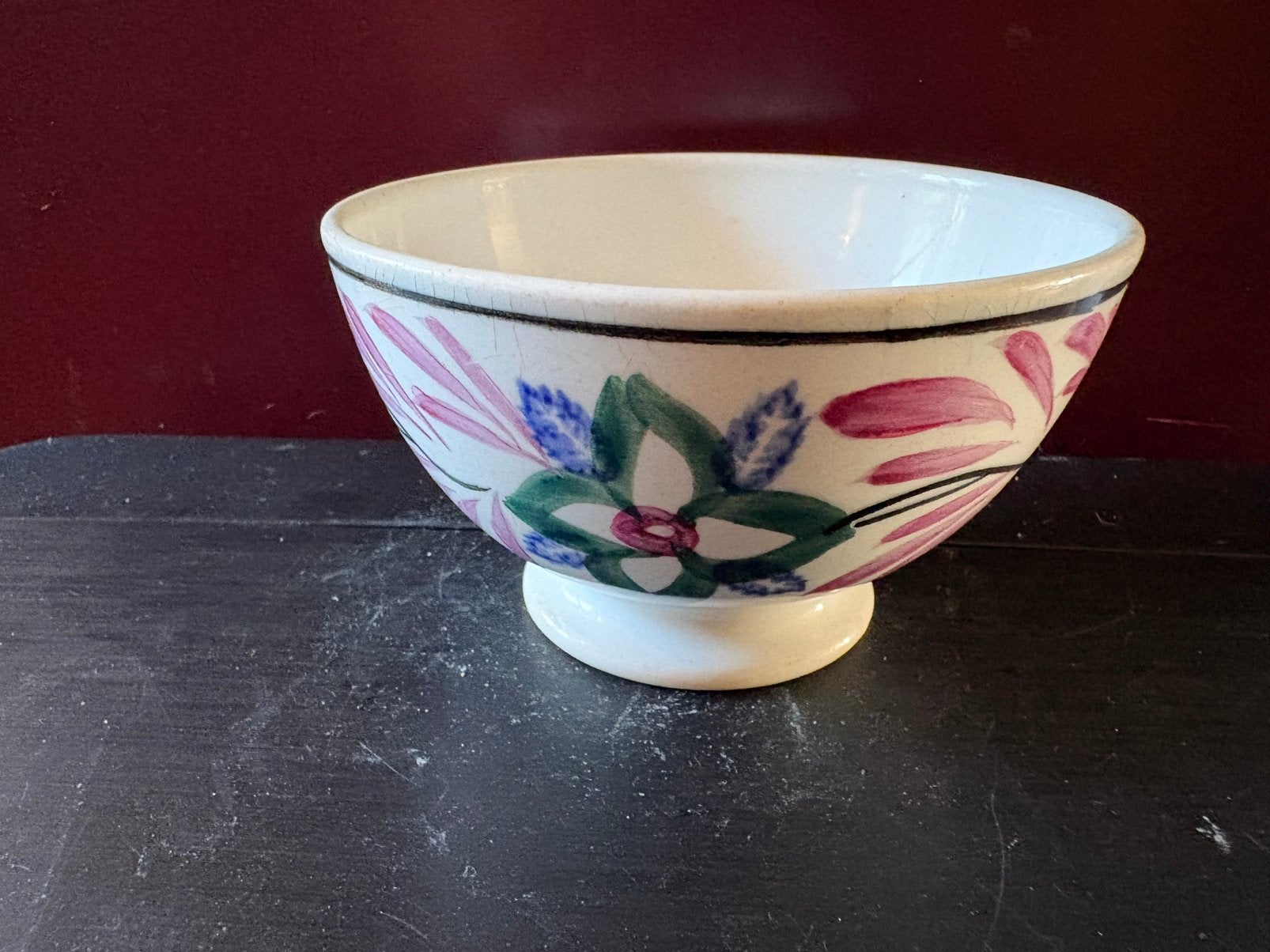 Oude alternatieve boerenbont kom 13cm uit 1906, Antiek en Kunst, Ophalen of Verzenden