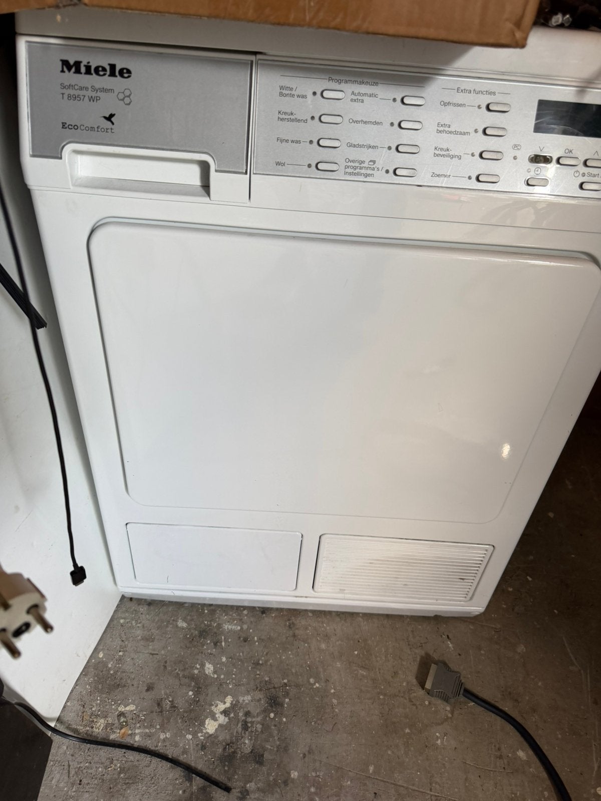Miele T 8957 wp, Ophalen, 6 tot 8 kg, Zo goed als nieuw, 85 tot 90 cm