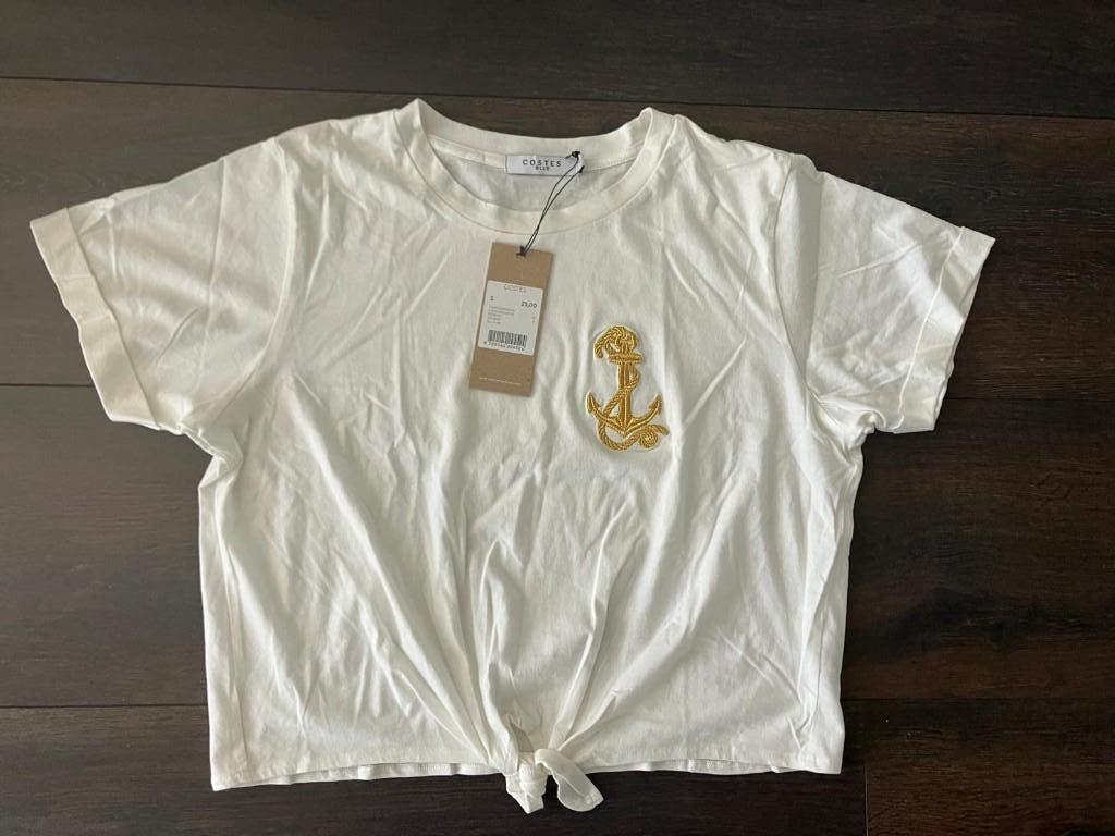 Costes T‑shirt | S | off white | biologisch katoen | nieuw, Wit, Ophalen of Verzenden, Zo goed als nieuw, Korte mouw