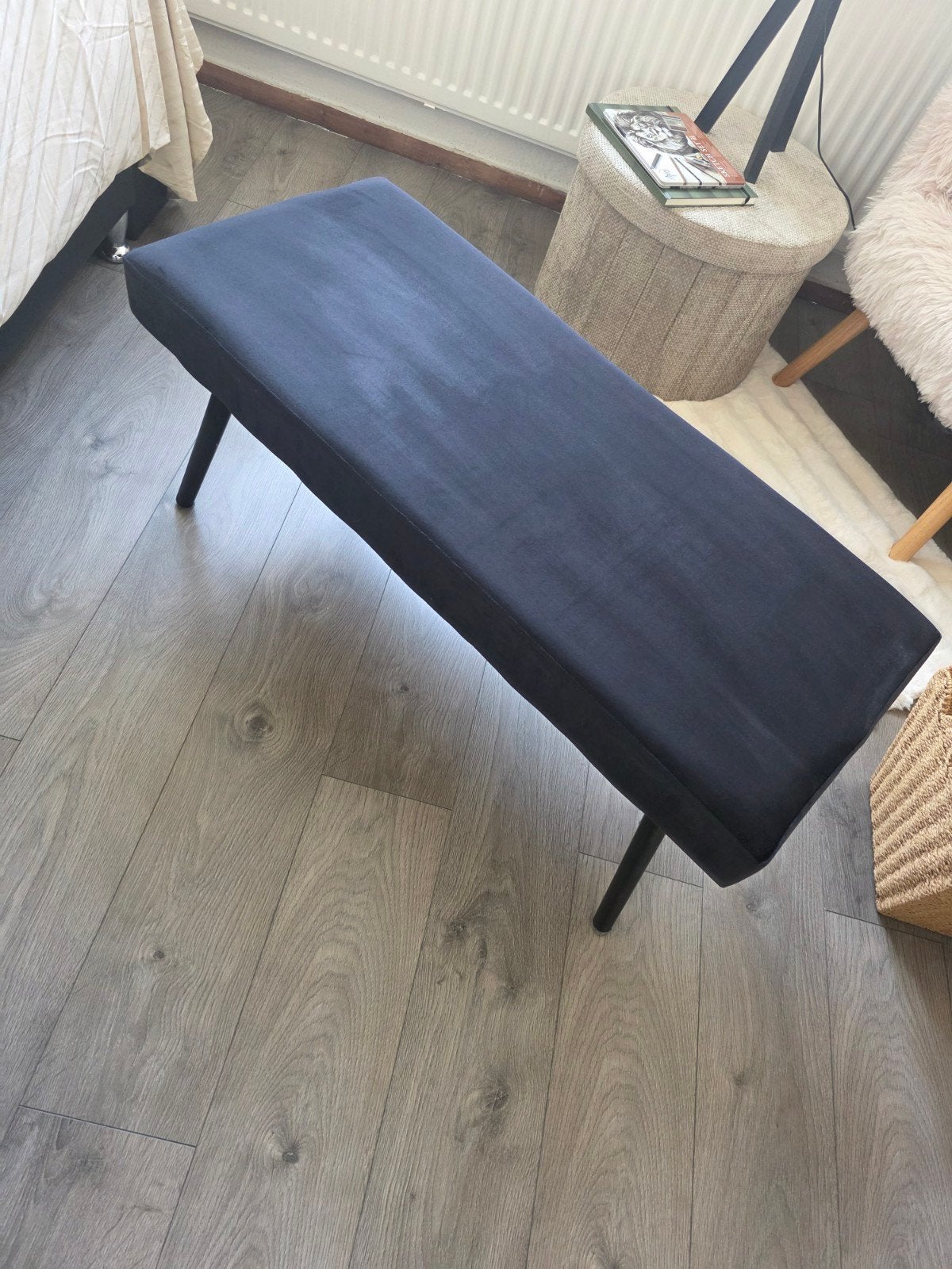 velvet bank 100x43x43, Ophalen, Zo goed als nieuw, Rechthoekig, 125 cm of meer