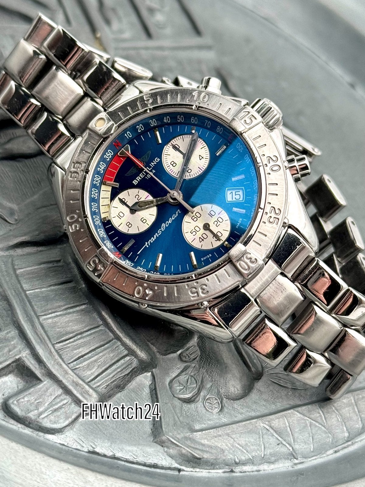 Breitling Transocean A53040.1. Only Watch., Staal, Gebruikt, Staal, Breitling
