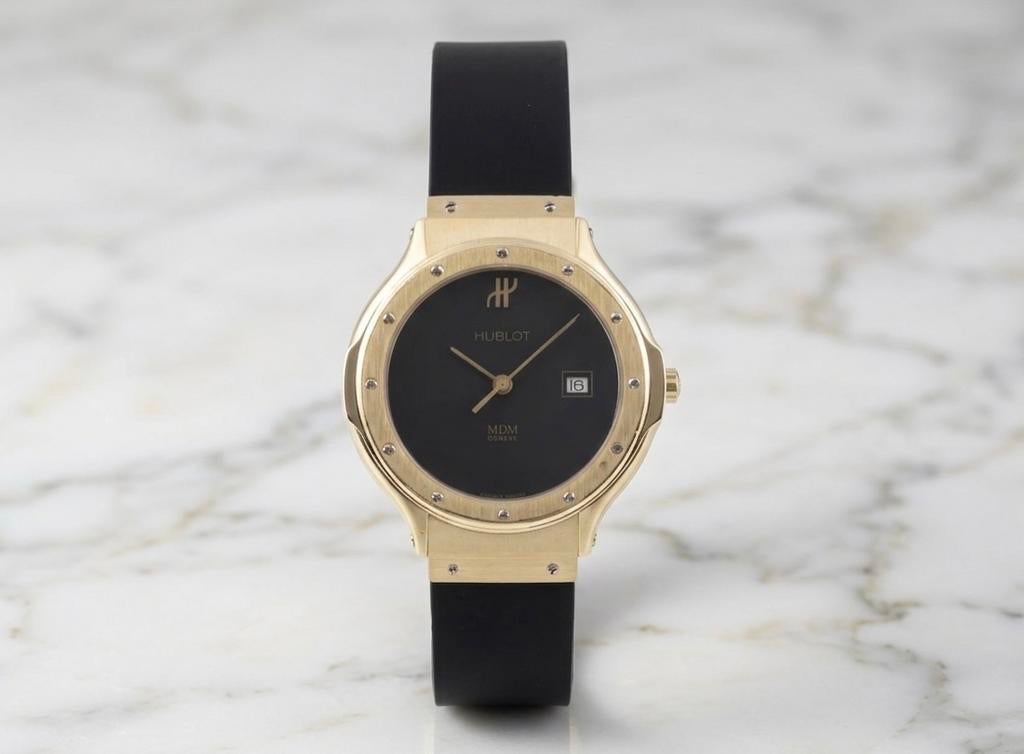 Hublot 18k goud full set 32mm ( midsize ), Ophalen of Verzenden, Zo goed als nieuw, IOS