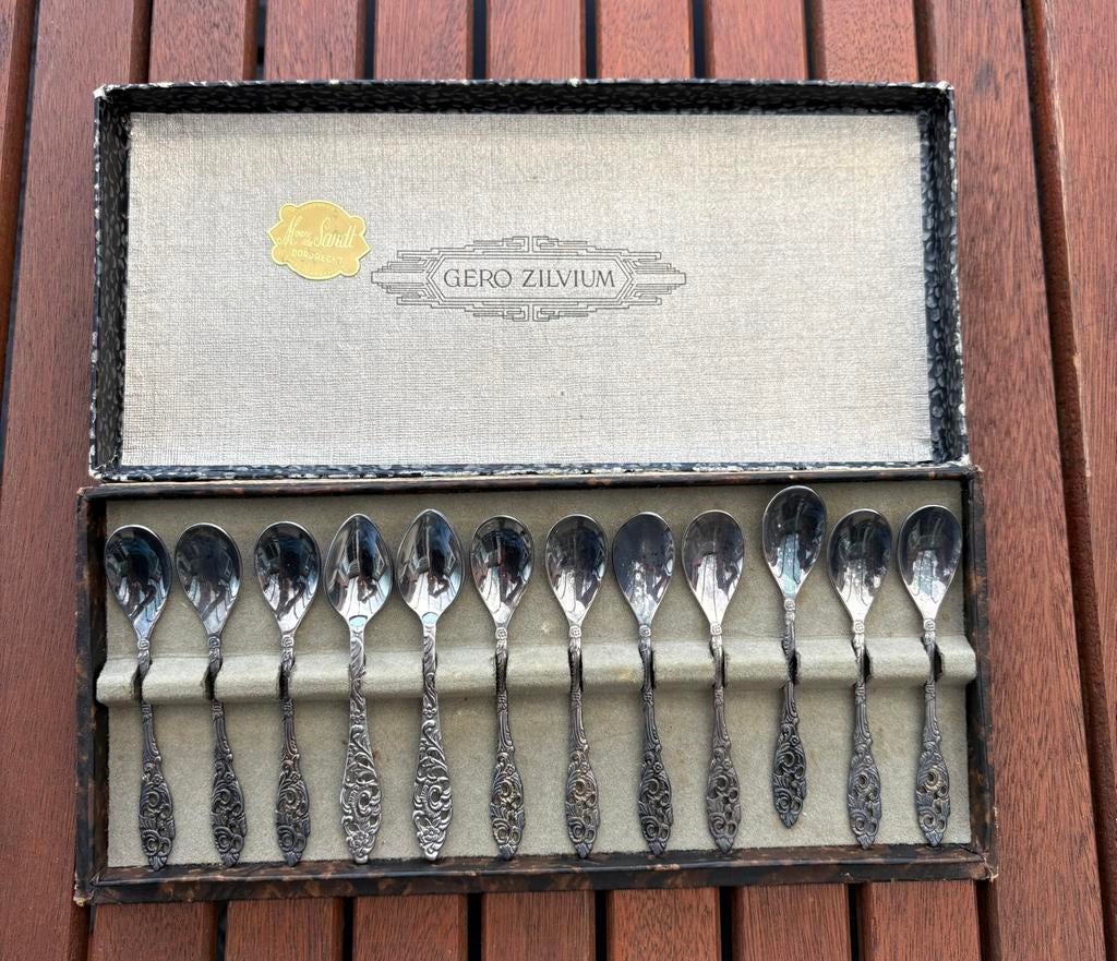Gero set verzilverde lepeltjes, Antiek en Kunst, Ophalen