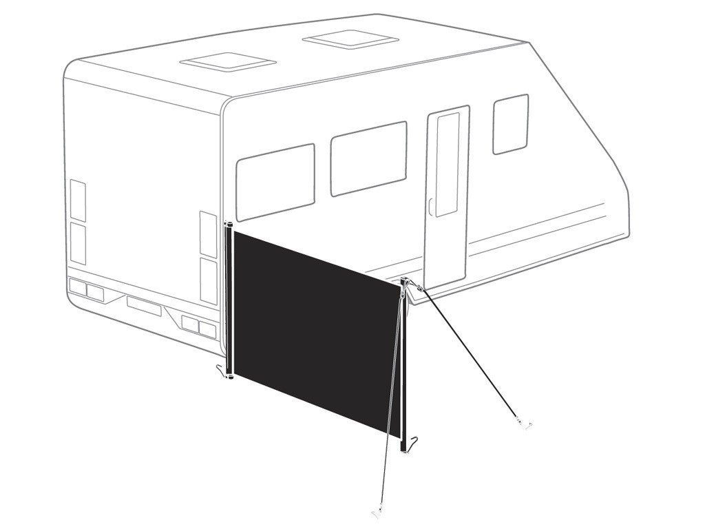 Thule Omnistor zijwand voor luifel - Privacy Room, Ophalen of Verzenden, Gebruikt