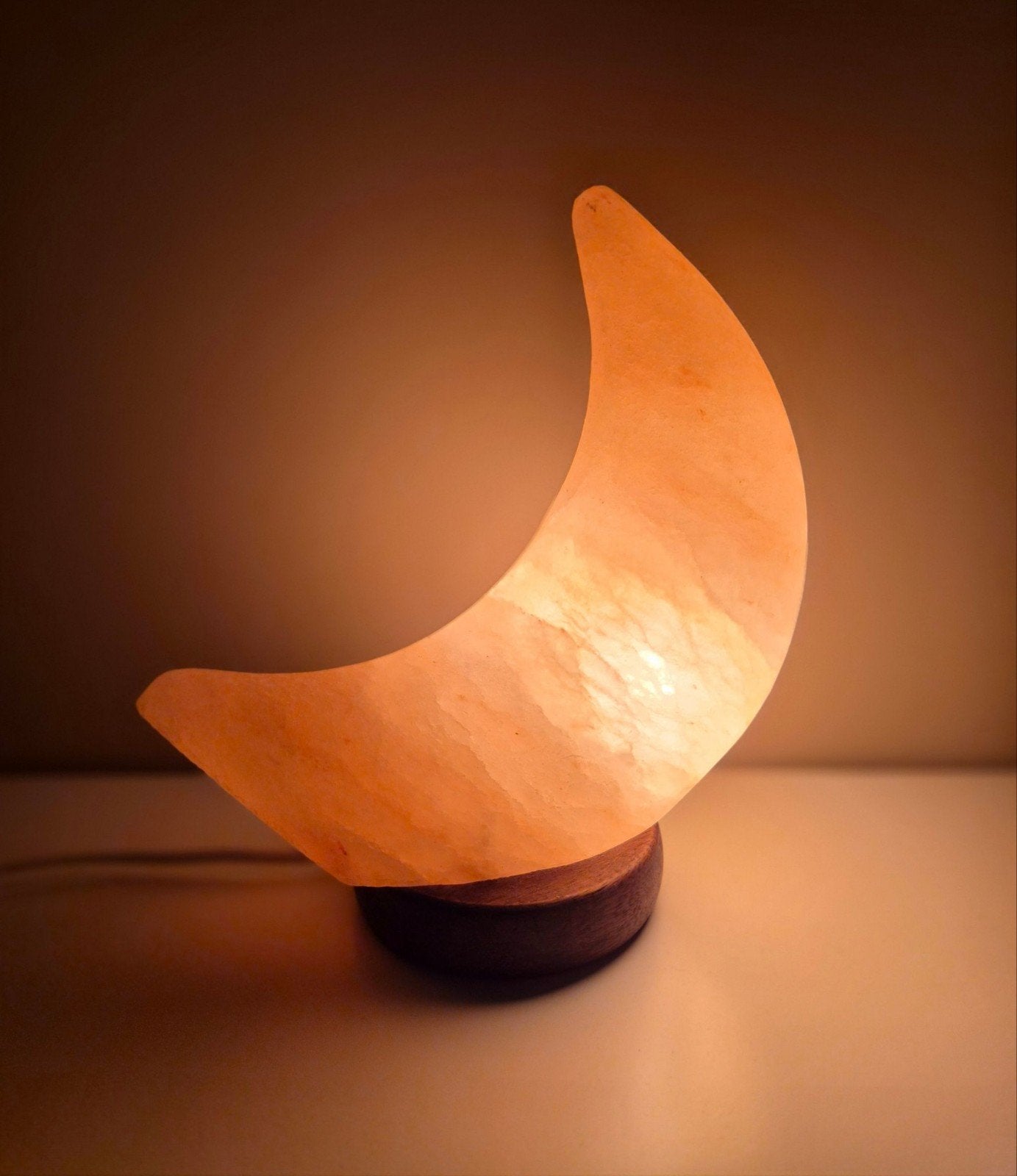 Himalaya maan zoutlamp oranje, Overige materialen, Oranje, E14 (klein), 22 cm
