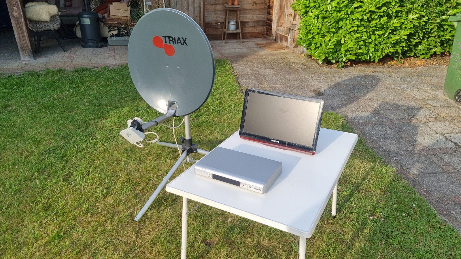 Philips DSR 8121 HD TV ontvanger met Triax schotel, Ophalen of Verzenden, Gebruikt, (Schotel)antenne, Philips
