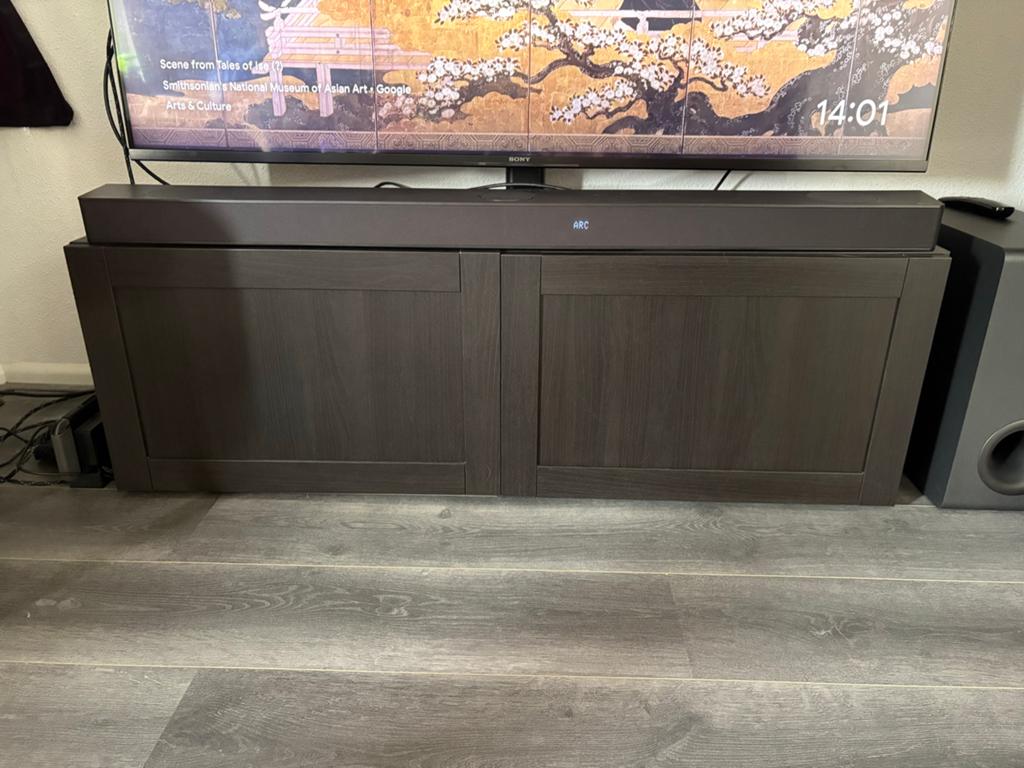 Ikea Besta tv meubel 120x40x38 cm, Huis en Inrichting, Kasten | Televisiemeubels, Ophalen, 100 tot 150 cm, Zo goed als nieuw, Minder dan 100 cm