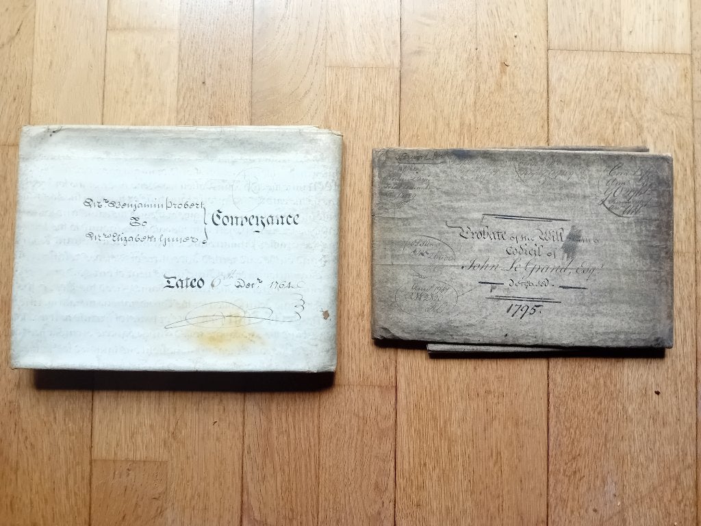 2 Oude Engelse akte's., Ophalen of Verzenden
