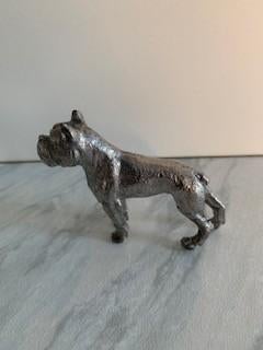 Zilver beeldje hond Boxer, Ophalen of Verzenden, Zo goed als nieuw, Dier