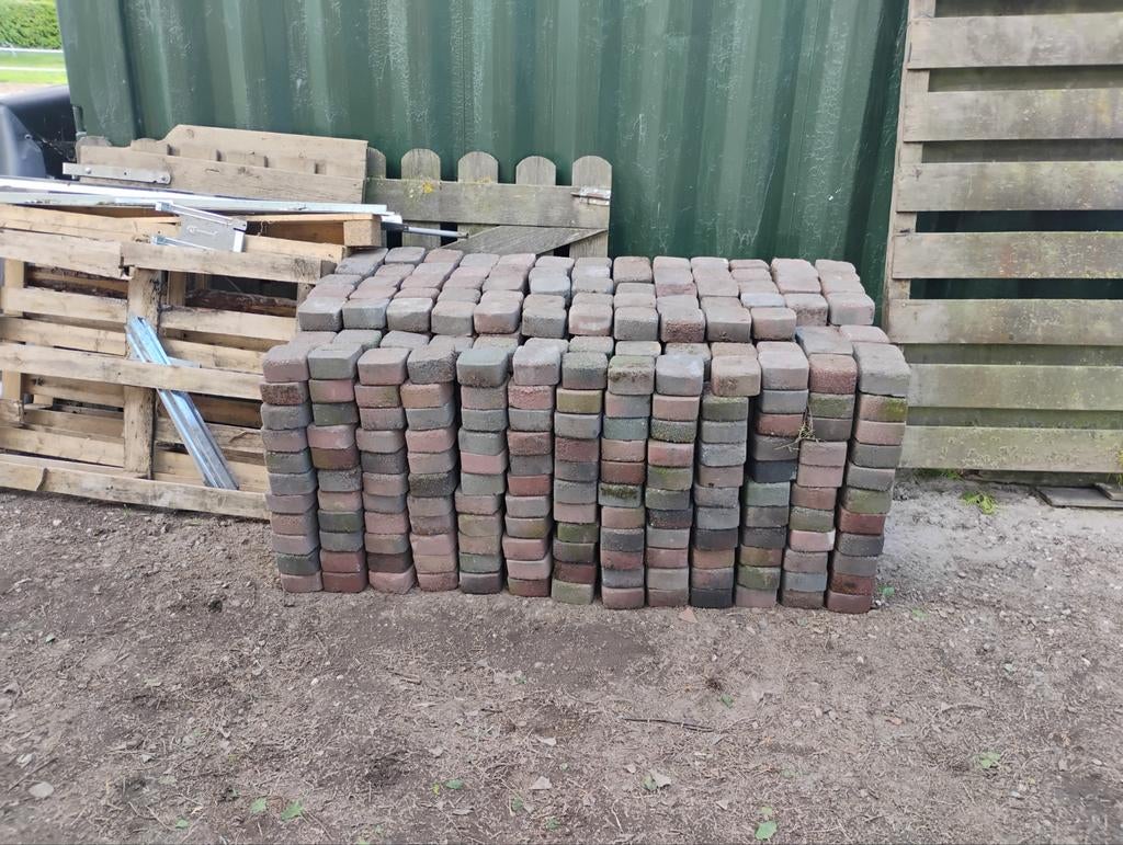 Gebruikte klinkers voor terras of oprit, Tuin en Terras, Tegels en Klinkers, Ophalen, Gebruikt, Klinkers, 10 m² of meer