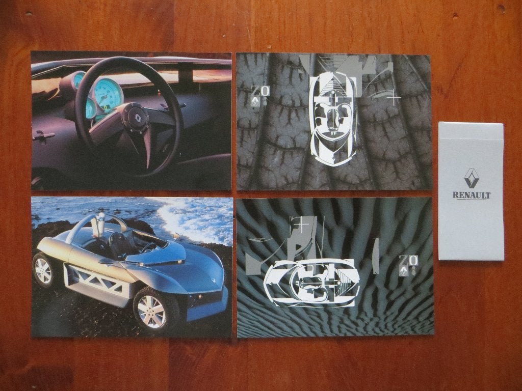 4 ansichtkaarten Renault Zo (concept car 1998), Ophalen of Verzenden, Nieuw, Renault