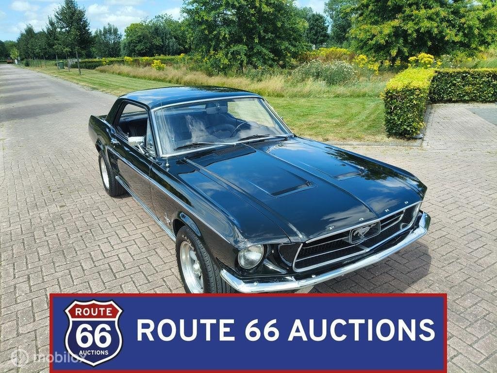 Ford Mustang | 1967 | Route 66 Auctions, Auto's, Oldtimers, Overige carrosserieën, Zwart, Bedrijf, Handgeschakeld