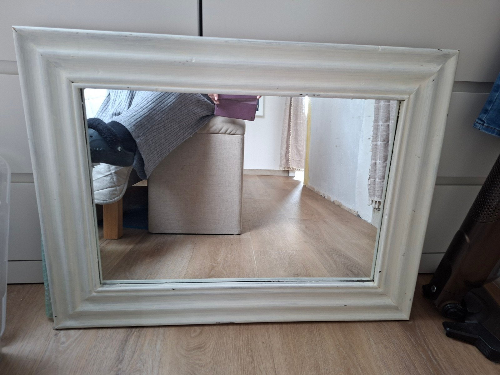 Spiegel 80 x 61, Ophalen, Gebruikt, Minder dan 100 cm, Rechthoekig