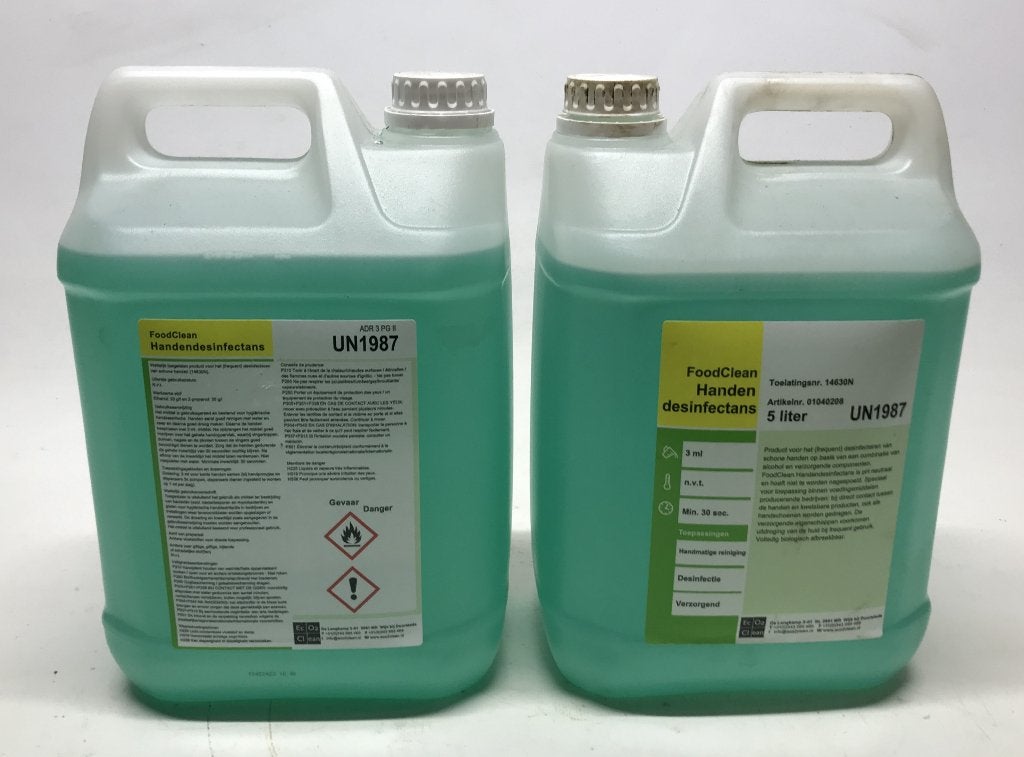 FoodClean handen desinfectans, UN1987, 2 x 5 liter, Ophalen of Verzenden, Schoonmaakmiddel
