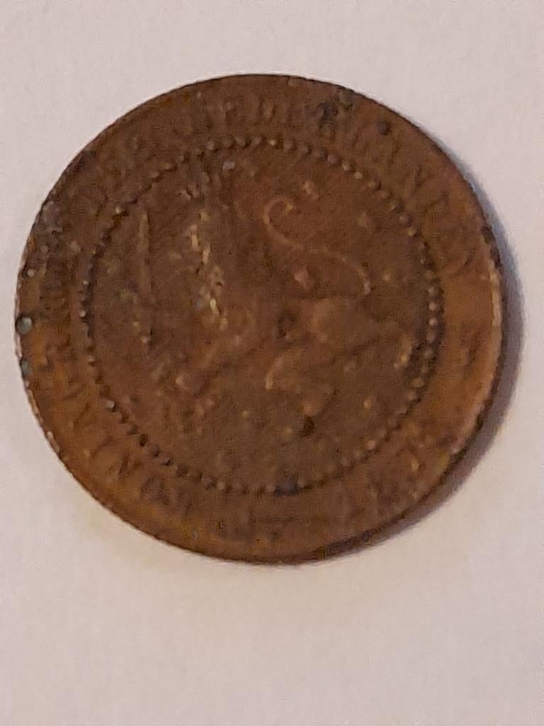 Zeldzame 1 cent munt uit 1878 - Koning Willem III, Ophalen of Verzenden